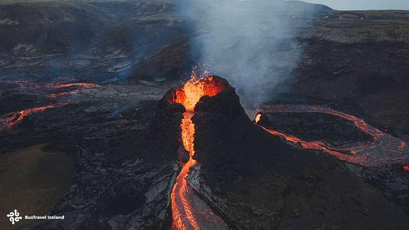 Active Volcano Tour Iceland and Blue Lagoon Admission